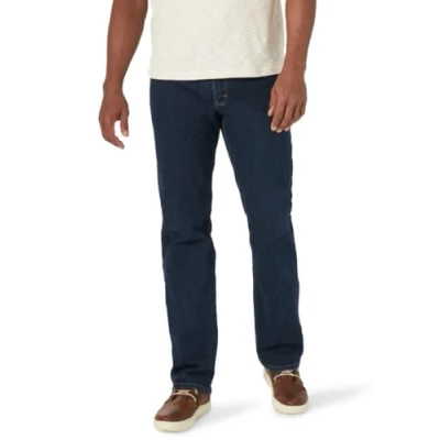 Afbeelding van Wrangler Men&#039;s Regular Fit Comfort Flex Waist Jean, Dark Indigo, 42X29