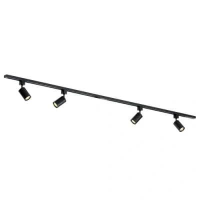 Afbeelding van Focus III 1 Fase Railverlichting GU10 200cm i vorm 4 spots Railsysteem Zwart