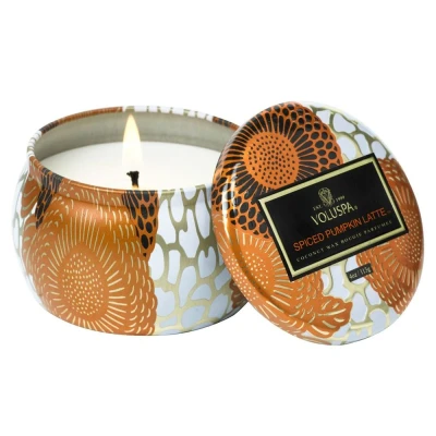 Afbeelding van Voluspa Geurkaars Japonica Collection Spiced Pumpkin Latte Mini Tin Candle