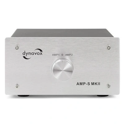 Afbeelding van Dynavox AMP S MKII zilver schakelaar voor 2 versterker op 1 set speakers