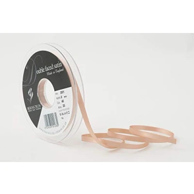 Afbeelding van Berisfords Dubbel gezicht Poly satijnen lint, ecru, 5 mm