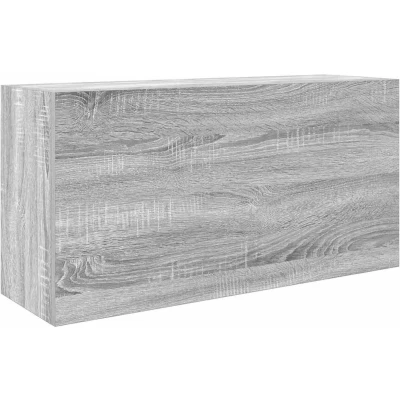 Afbeelding van Badkamerwandkast 80x25x40 cm bewerkt hout grijs sonoma eiken