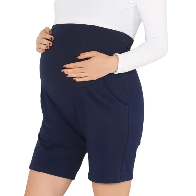 Afbeelding van BE Mammy Zwangerschaps Panty Short Zwangerschapskleding Katoen BE20 234 SO Marineblauw S