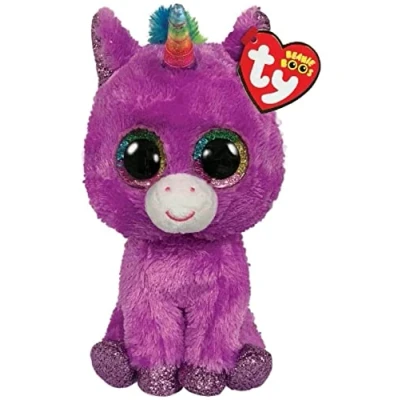 Afbeelding van TY Beanie Boo&#039;s Eenhoorn Knuffel Rosette 15 cm