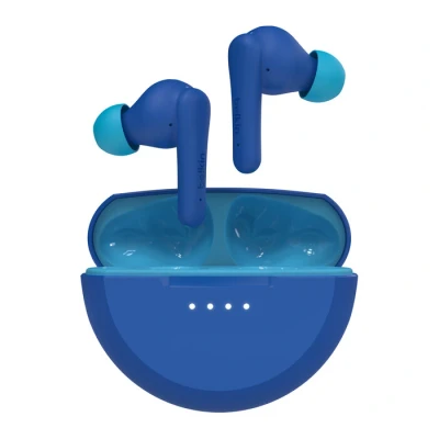 Afbeelding van Belkin SoundForm Nano 2 Bluetooth Earbuds voor kinderen met ingebouwde microfoon, batterijduur van 28 uur, volumebegrenzing op 85 dB, waterbestendig (IPX5), iPhone, iPad, Galaxy &amp; meer Blauw