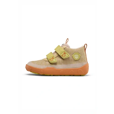 Afbeelding van Affenzahn Lucky Blotevoetenschoen, katoen, klittenbandsluiting, veganistisch, antislip, flexibel, reflecterend, voor de zomer, in maat 21 32, kat beige, 25 EU