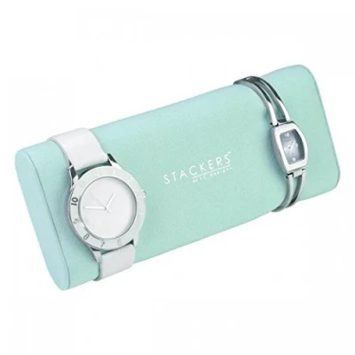 Afbeelding van Stackers Mint Green Watch &amp; Bracelet Pad for Dove Grey Stacker Jewellery Boxes