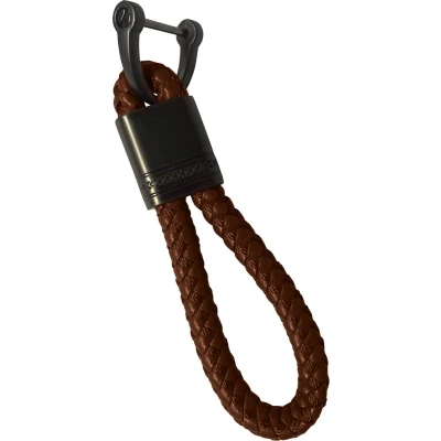 Afbeelding van Sleutelhanger Touw Auto Met Ring Koord Bruin