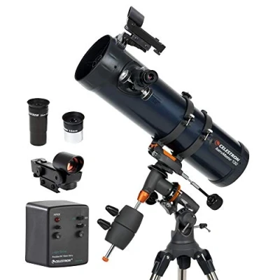 Afbeelding van Celestron 31051 AstroMaster 130EQ Motor Drive Newtonian Reflectortelescoop, Donkerblauw