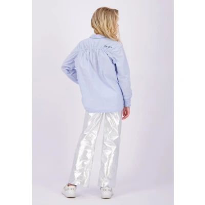 Afbeelding van Vingino metallic wide leg broek Sarley zilver