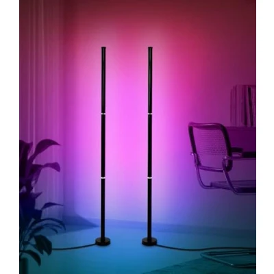 Afbeelding van RGB lamp met app en afstandsbediening, led vloerlamp muzieksynchronisatie verticale kleurverandering, 16 miljoen voor woonkamer, slaapkamer speelkamer