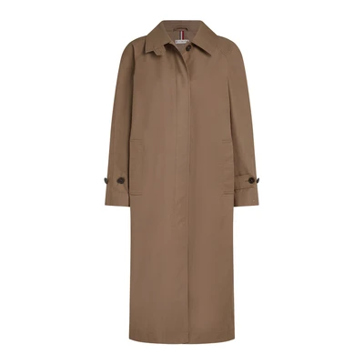 Afbeelding van Tommy Hilfiger Mantel, Dames, Maat: S/M, Tundra brown