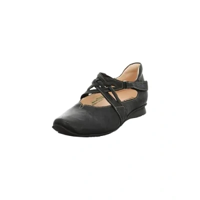 Afbeelding van Think! Chilli_888108 enkelband ballerina&#039;s voor dames, 2/2.5 UK, Zwart Sz K794 02, 40 EU