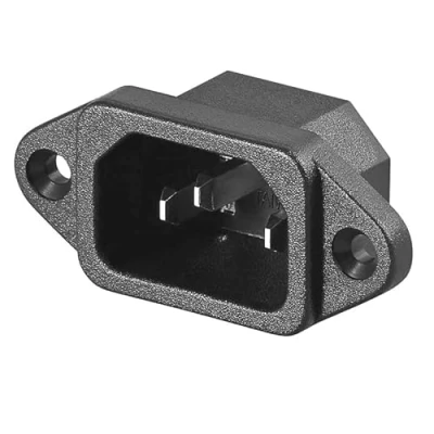 Afbeelding van CABLEPELADO IEC stekker C14 Stroomaansluiting 320 10A 250V soldeeraansluiting Geschikt voor framemontage