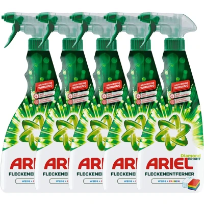 Afbeelding van 8 pack Ariel vlekverwijderaar Diamond Bright Spray Witte Was Gekleurde 750 ml