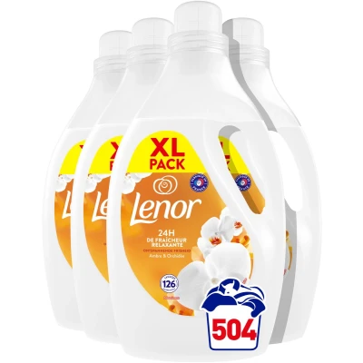 Afbeelding van Lenor Wasverzachter Amber &amp; Orchidee 4 x 126 Wasbeurten