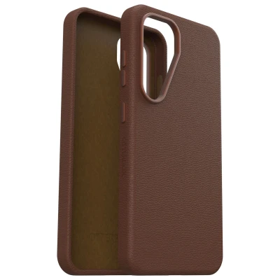 Afbeelding van Samsung Galaxy S25 MagSafe Hoesje Kunstleder OtterBox Hardcase/Backcover Bruin Telefoonhoesje Shockproof/Valbescherming