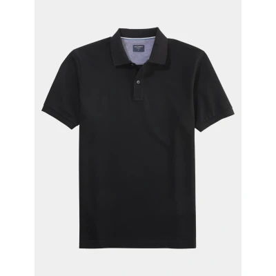 Afbeelding van OLYMP Poloshirt Piqué Zwart maat 3XL heren met Modern fit Pasvorm Katoen Suitable Herenkleding