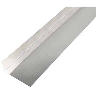 Afbeelding van Alberts 462918 Gladde plaat gefacetteerd, L vorm aluminium, naturel 1000 x 68 30 mm