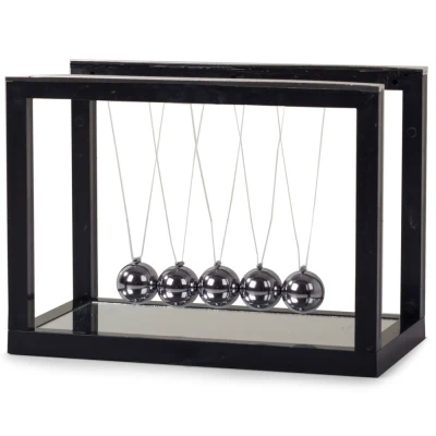 Afbeelding van Newton pendel balance ballen Pendulum 5 Ballance balls Science Natuurkunde Zwarte basis