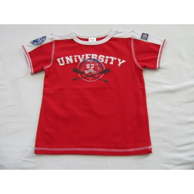 Afbeelding van Dirkje , jongens t shirt korte mouw rood university 3 jaar 98