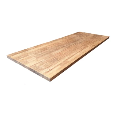 Afbeelding van Teak Solid Table top with T Iron 180