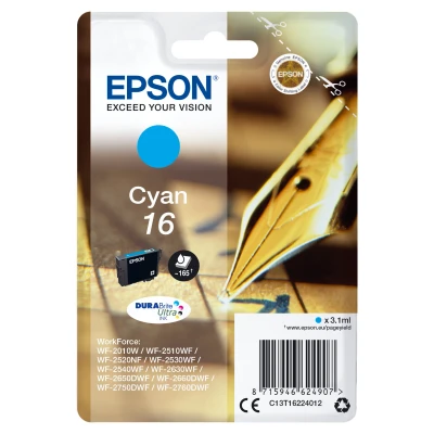 Afbeelding van Epson Pen and crossword Singlepack Cyan16 DURABrite Ultra Ink (C13T162
