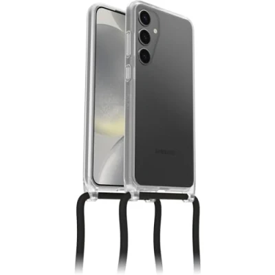 Afbeelding van OtterBox React Necklace hoesje voor Samsung Galaxy S24+, Ultradun, Beschermhoesje met verstelbare en afneembare kettingriem, Getest volgens militaire standaard, Transparant, Zonder Verpakking