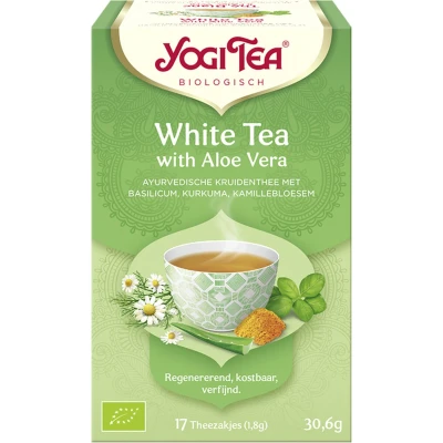 Afbeelding van Yogi tea White with aloe vera 17 zakjes