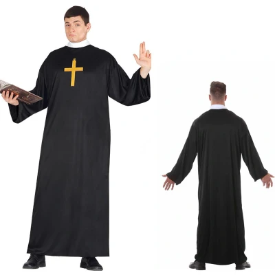 Afbeelding van Fiestas Guirca Volwassenkostuum Priester maat L (52 54)