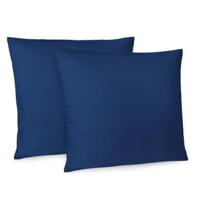 Afbeelding van Dreamzie Kussensloop 80 x cm, Set van 2 Kussenslopen, Donkerblauw met Ritssluiting, Microvezel, Zacht,