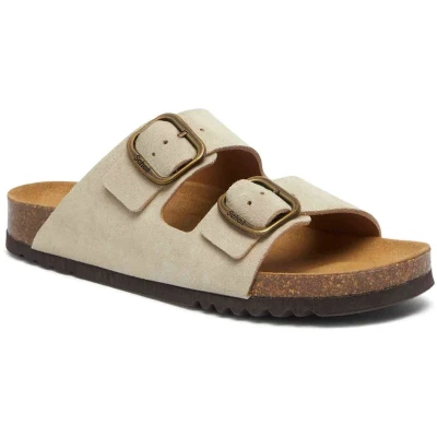 Afbeelding van Scholl Sandalen Josephine 2 Riemen Suede Vrouwen Beige