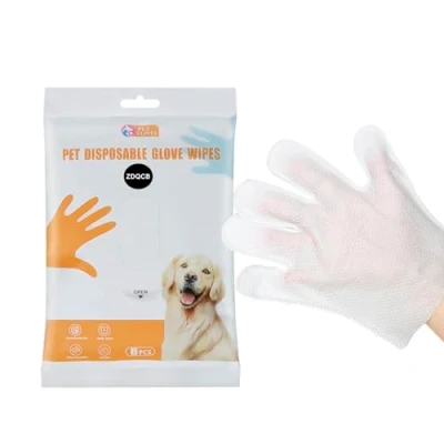 Afbeelding van Huisdierdoekjes voor honden en katten, kattendoekjes hondendoekjes schoonmaken deodoriserende hypoallergene bont kont huisdierverzorgingshandschoenen honden,
