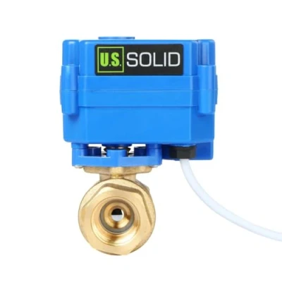 Afbeelding van U.S. Solid 1/2&quot; gemotoriseerde kogelkraan messing elektrische DN15 met volledige poort, 9 24V AC/DC, 2 draad Auto Return Setup