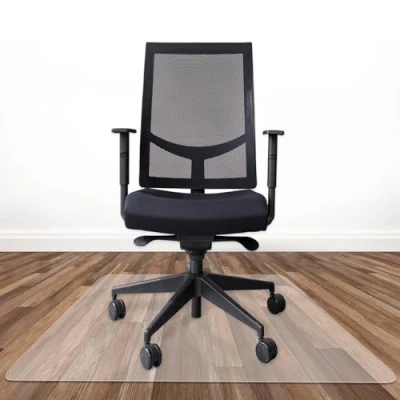 Afbeelding van Mob Vloerbeschermingsmat, krasbestendig, antislip, melkwit, vloermat, vloerbescherming, bureaustoelonderlegger, onderlegmat, beschermmat voor laminaat, parket en harde vloeren, 90 x cm