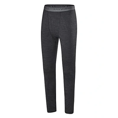 Afbeelding van Black Crevice merino onderbroek voor heren, hoogwaardig ondergoed merinowol, 70% merinowol en 30% PES, temperatuurregulerende antraciet/grijs, 3XL