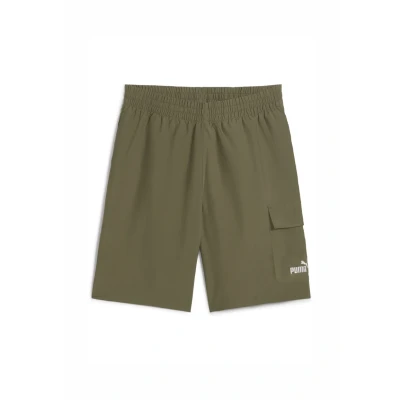 Afbeelding van Essentials No.1 Logo geweven cargoshort voor Heren, Groen, Maat S PUMA