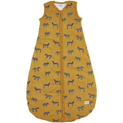 Afbeelding van Meyco baby Zebra Animal slaapzak rond gevoerd honey gold 86cm