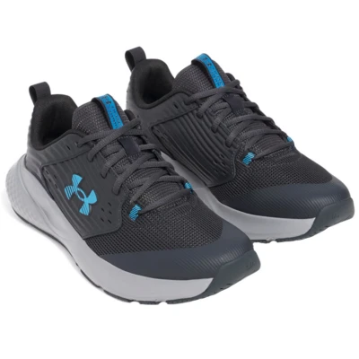 Afbeelding van Under Armour Charged Commit TR 4 Trainingsschoen, Heren, Maat: 49.5, Anthracite/steel/ether blue Leer/ synthetisch