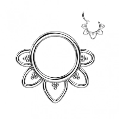 Afbeelding van Piercing clicker Filigree sierlijk titanium 8 mm