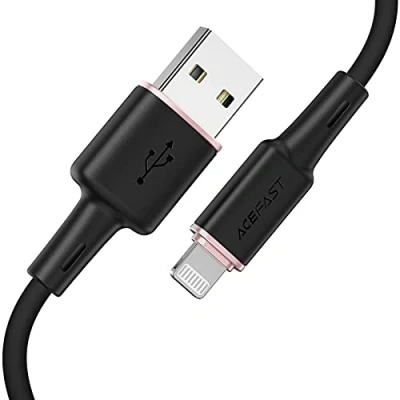 Afbeelding van USB A naar Lightning laadkabel MFI gecertificeerd 2.4A 1.2M