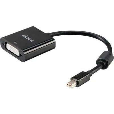 Afbeelding van Akasa AK CBDP16 20BK Mini DisplayPort DVI I Zwart kabeladapter/verloopstukje
