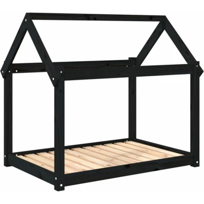 Afbeelding van Hondenmand 101X70X90 Cm Massief Grenenhout Zwart