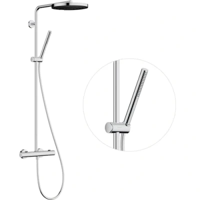 Afbeelding van hansgrohe pulsify s puro showerpipe 260 1jet met thermostaat chroom 24222000