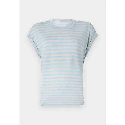 Afbeelding van TOM Tailor Denim Fluent Tshirt print rose/blue, Dames, Maat: XS, Rose/blue