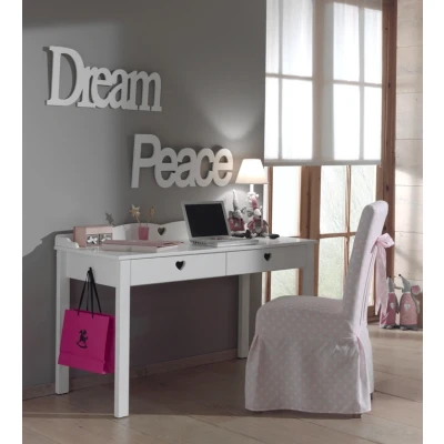 Afbeelding van LUCEVI Amori Bureau Hout Wit 130x60x84.5 cm