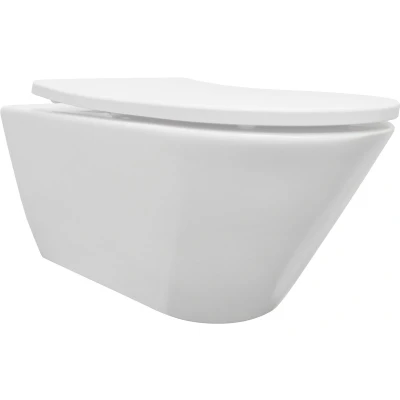 Afbeelding van Stereo rimless wandcloset met Shade toiletzitting mat wit
