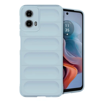 Afbeelding van Motorola Moto G34 Hoesje Siliconen en TPU (zacht) iMoshion Softcase/Backcover Lichtblauw Telefoonhoesje