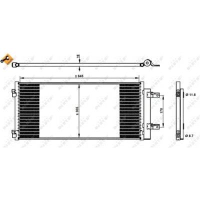 Afbeelding van NRF Airco condensor 350338