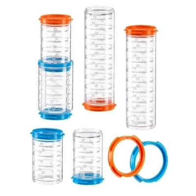 Afbeelding van Ferplast Hamster Buizen Set, Hamsterkooi Accessoire, kooiaccessoire voor hamsters, Totaal 7 stuks, Hamstertunnels met ventilatiegaten, Inclusief fittingen, TUBE TUNNEL KIT, Speelgoed